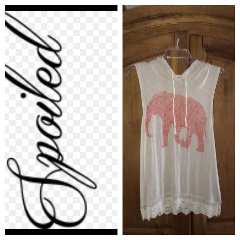 Juniors sleeveless hoodie, Sz L
